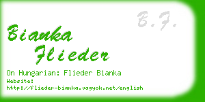 bianka flieder business card